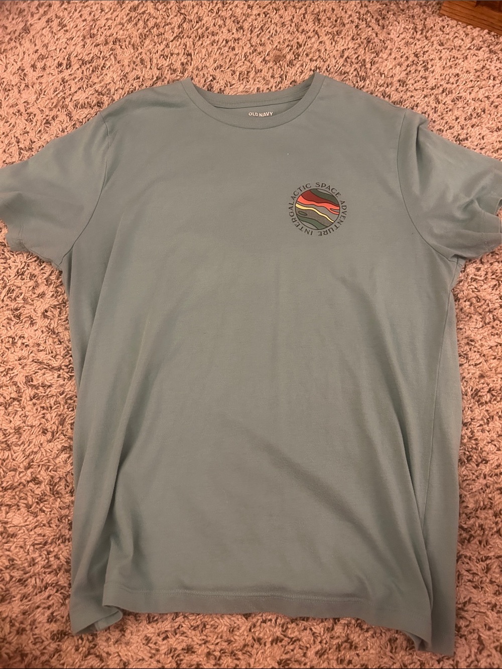 Old Navy Men's Teal Graphic Short-Sleeve Tee